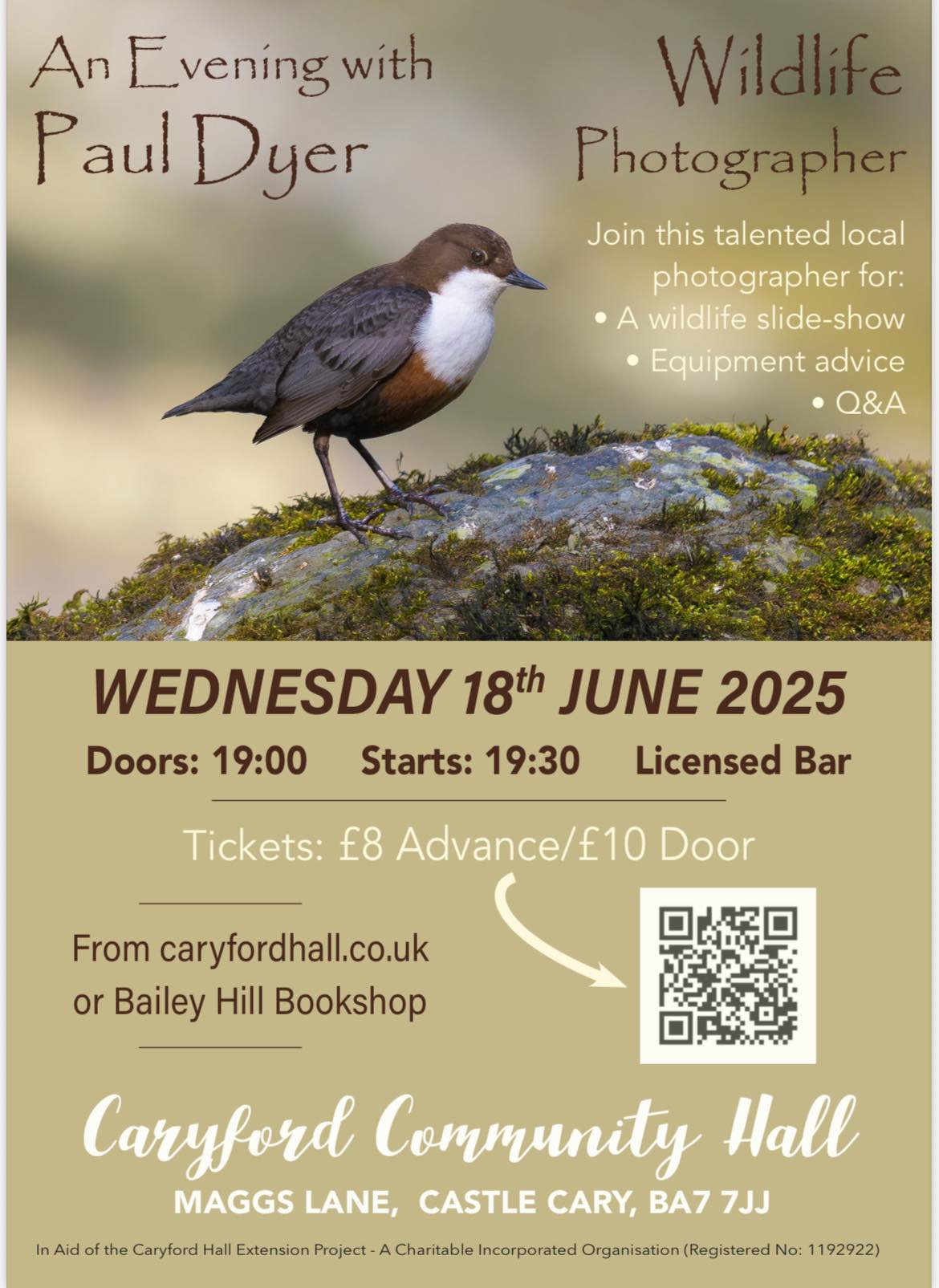 Poster advertising Paul Dyer's talk