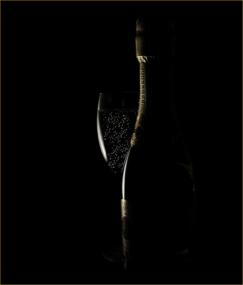 Bottle and Glass by Roger Lush