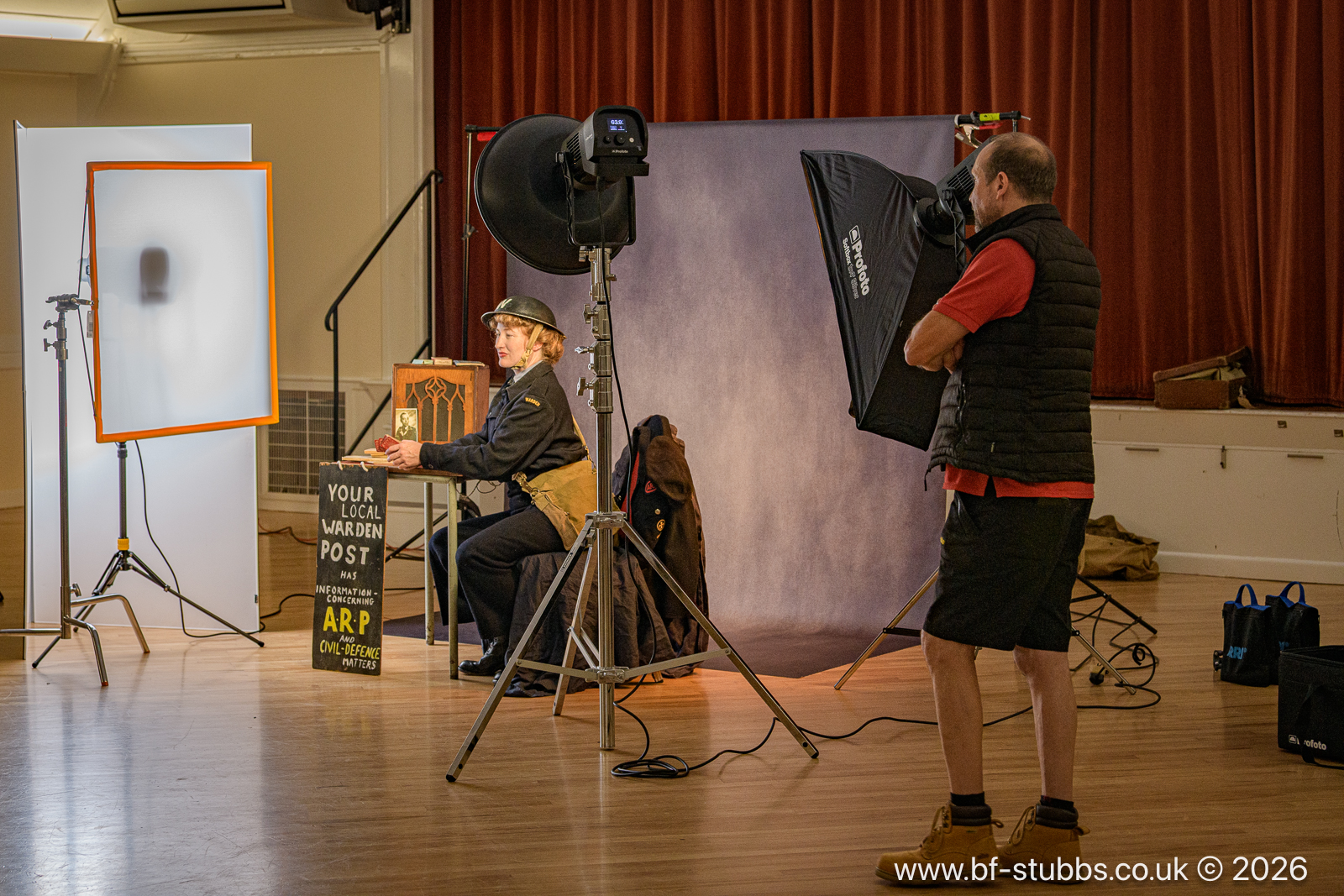 Andrew adjusting Profoto lights