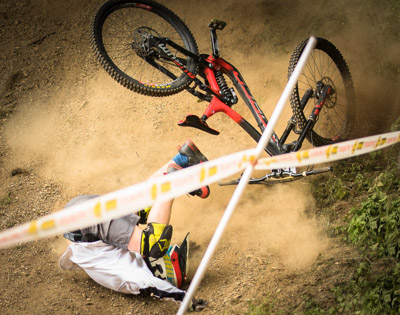 Photograph of Downhill mountain biker